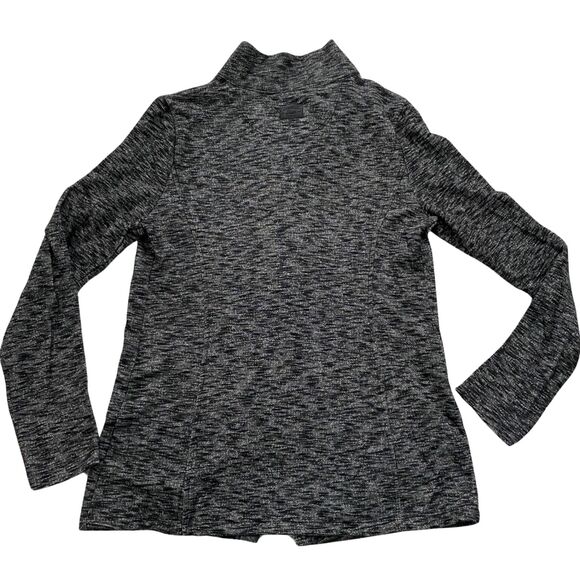 G.H. Bass & Co Heather Gray Sporty Asymmetrical Zip Sweater sz M Mock Neck - Picture 6 of 13